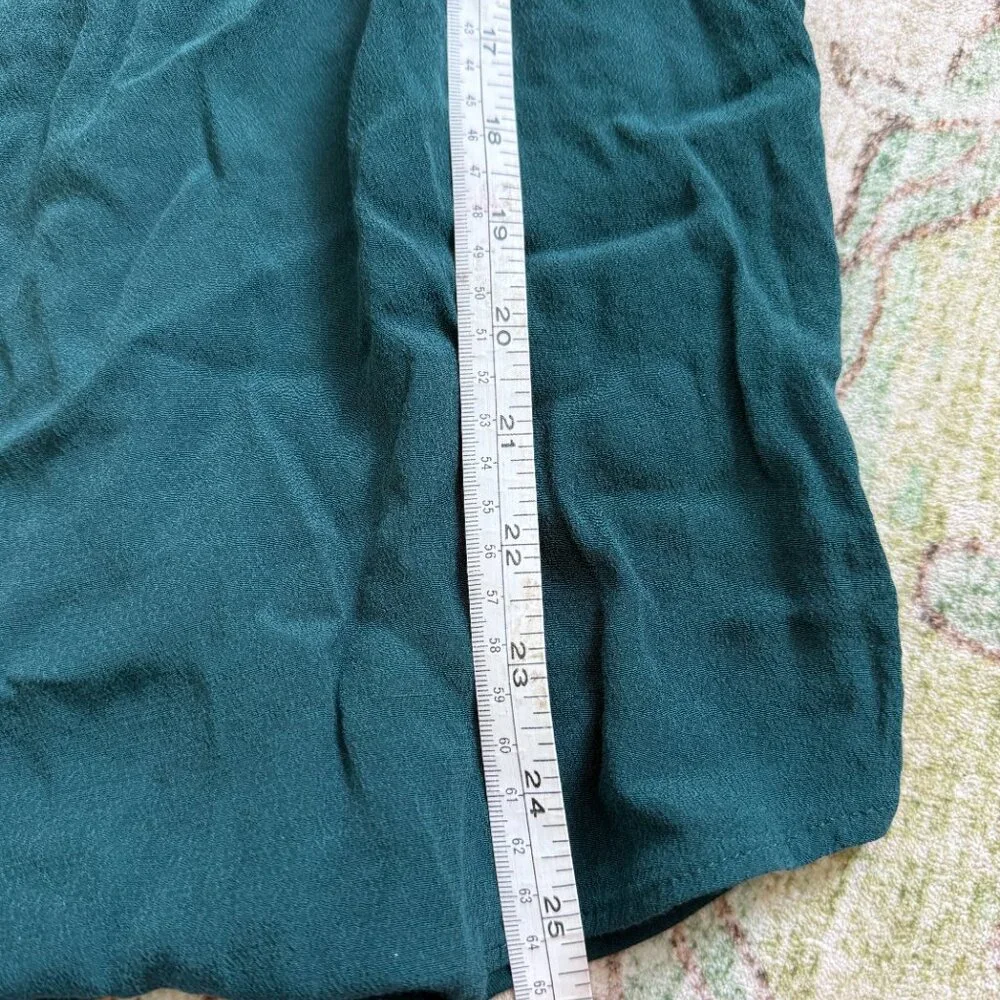 Daniel Rainn Emerald Green Top with Crochet Neckline Large - Picture 9 of 9